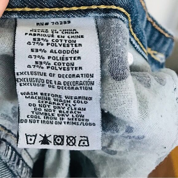 Lucky Brand | girls Billy Straight Distressed Jeans | size 14 - Picture 6 of 6